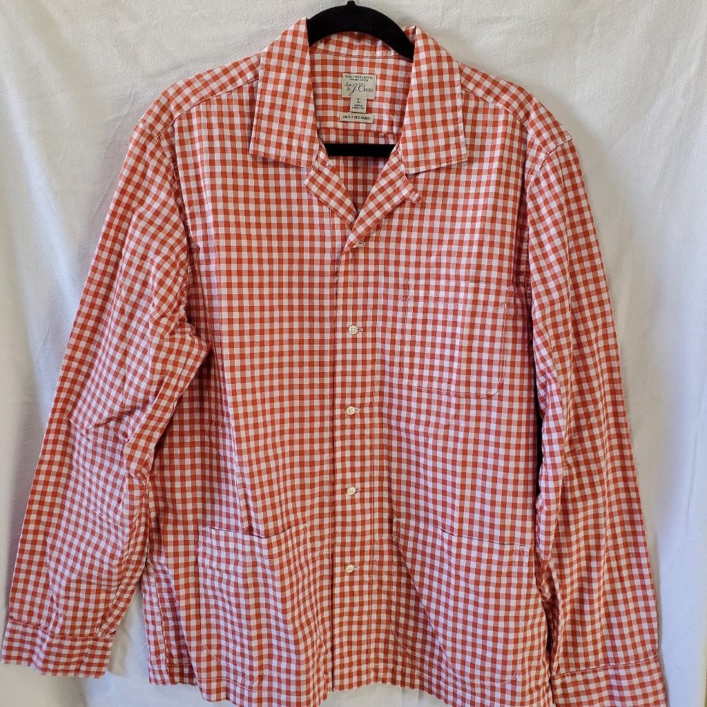 J Crew Re-Imagined "Secret Wash" Cotton Poplin Button Up Shirt